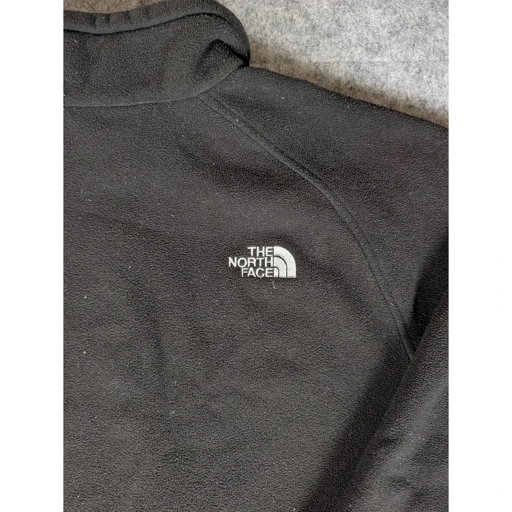 The‎ North Face TKA 100 Mens Full Zip Fleece Jacket Black Mock Neck Regular Fit